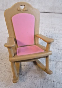 Vintage Fisher Price Loving Family Dollhouse  Furniture Rocking Chair - Picture 1 of 3