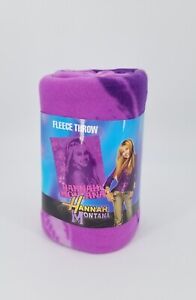 Disney Hannah Montana Pop Star Purple Big Throw Blanket 50 x 60 Age of Aquarius