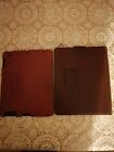 2 x Fossil Brown and Rust colour Leather Tablet Covers 20x25cms
