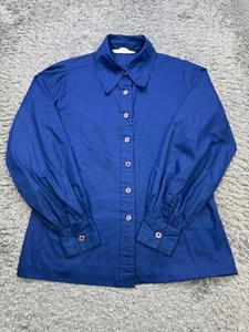 Camisa De Colección Judy Bond Top Mujer 16 Azul Marino Sarga Manga Larga Carrera Abotonada - Imagen 1 de 9