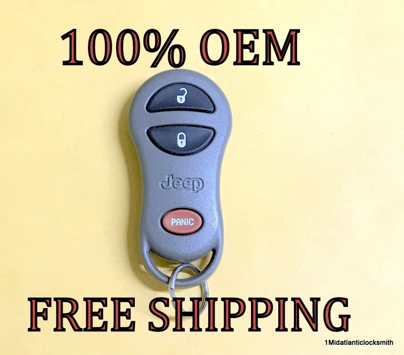 OEM 99 00-04 JEEP LOGO CHEROKEE + GRAN TRANSMISOR MANDO A DISTANCIA SIN LLAVE 56036860 Foto 1 de 1