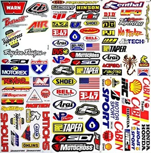 Dirt Bike Motorcycles Supercross Motocross ATV Lot 6 vinyl decals stickers D... - Picture 1 of 7