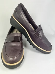 Nuevos zapatos mocasines de cuero Clark’s para mujer talla 6 ciruela - Imagen 1 de 7