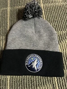 Jack Daniels X Minnesota TIMBERWOLVES Knit Beanie Cuffed Pom Pom Hat OSFM 🏀 - Picture 1 of 3