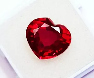 Natural Red Ruby Heart Shape 8.15 Ct Certified Loose Gemstone With Free Gift - Picture 1 of 8