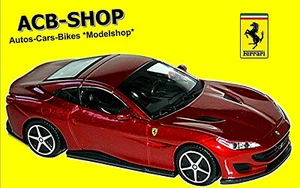 Ferrari Portofino Coupe-Cabriolet Cerrado 2018-22 Rojo Metálico 1:43 Bburago - Imagen 1 de 9