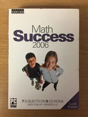 Math Success 2006 - 7 Subjects on 5 CD-ROMs - Ages 10 & Up - Grades 4-12 - NEW - Image 1 of 4