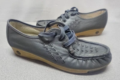 Nuevo Zapato Mocasín Oxford Informal Trabajo Pisos Manchas Suaves Bonnie Mujer Talla 6 M Gris Foto 1 de 4