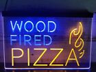 Wood Fired Pizza Open LED Neon Sign Wall Light Pizzeria Ouvert Food Truck Décor