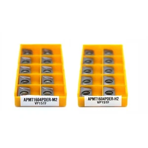 10 Stck. APMT1604PDER M2 und H2 VP15TF Hartmetallfräseinsätze - Bild 1 von 7