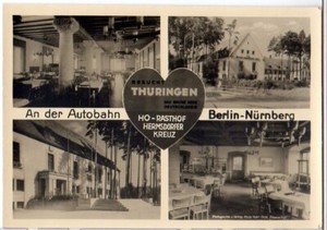 OLD POSTCARD - HO-RASTHOF HERMSDORFER KREUZ - AN DER AUTOBAHN BERLIN-NÜRNBERG
