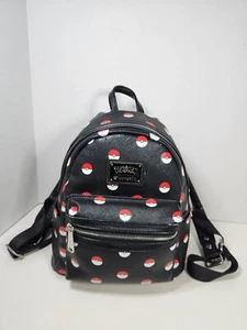 Loungefly Pokemon Poke Ball AOP Schwarz Mini Rucksack Anime - Siehe Bilder - Bild 1 von 24