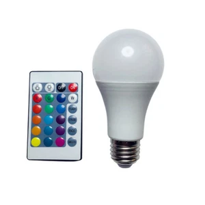 E27 RGB LED Light Bulb 7W 9W 12W LED Lamp With Remote Control for Home 165V-265V - Picture 1 of 4
