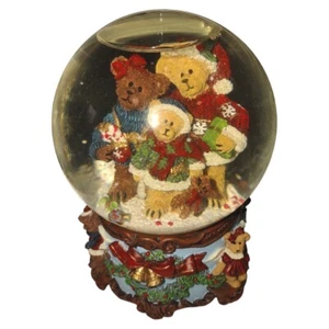 Vintage JC Penney Home Collection Musical Bears Christmas Snowglobe Decor New - Picture 1 of 14