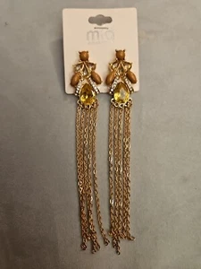 Mia Collection Dangling Earings With Stones Costume Jewelry  - Picture 1 of 2