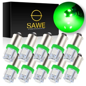 10 x SAWE Green T11 BA9S T4W H6W 1895 57 5-SMD LED Light Bulb Lamp for Dome Map - Picture 1 of 5