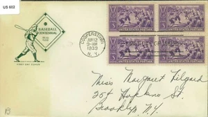 SAVOYSTAMPS-USA 1939 BASEBALL CENTENNIAL SC 855 - HOUSE OF FARNAM CACHET LOT#602 - Picture 1 of 1