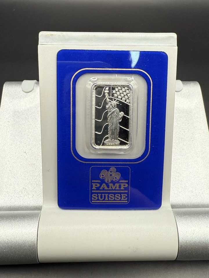 Barra de paladio PAMP Suisse Estatua de la Libertad 5 gramos 999,5 ensayo fino sellado Foto 1 de 2