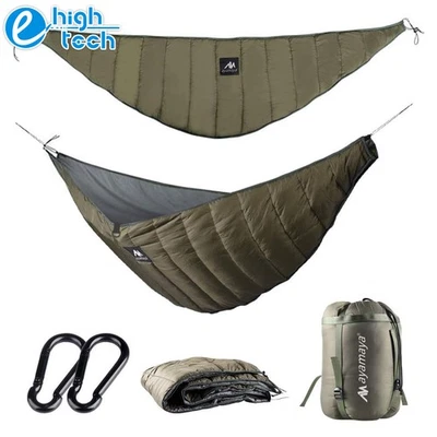 Hamaca de 4 estaciones edredón aislado protección contra clima frío edredón de camping Foto 1 de 4