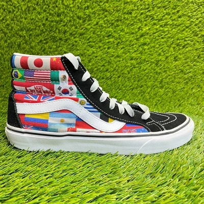 Vans Sk8-Hi Reedición Banderas Mujer Talla 8.5 Negro Blanco Zapatos Informales Tenis Foto 1 de 4