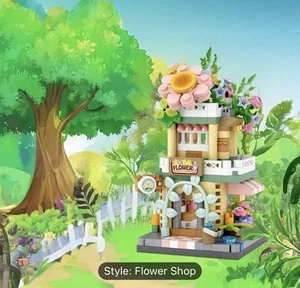 Mini Flower Store City Building- Micro Blocks Set 390 Pcs. - Picture 1 of 3