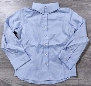 Lands End Shirt Kids Size 5 Blue Dress Shirt School Uniform Girls - Picture 1 of 6