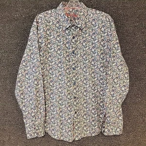 Robert Graham Mens Multicolor Floral Button Down Shirt Contract Cuff Size 2XL - Picture 1 of 7