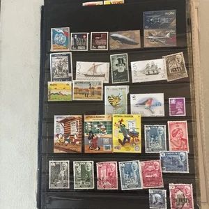 Collection Of Foreign Mint Used On Pages Cards All British Mauritius Others N655 - Picture 1 of 13