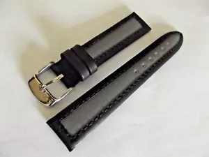 cinturino reflex eco pelle grigio- nero ansa 18 mm straps correa montre orologi - Imagen 1 de 2