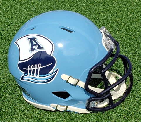 TORONTO ARGONAUTS NEW FOR 2023 FOOTBALL MINI HELMET CFL LIGHT BLUE Cover
