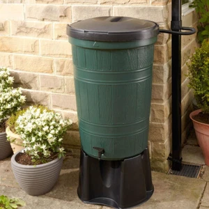 Water Butt 200L Garden Lake with Stand Diverter Lid & Tap - Recycle Rainwater - Picture 1 of 5