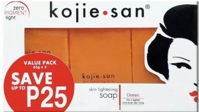 3X65g Bars Kojie San Kojic Lightening Whitening Soap Acid Philippines  - Bild 1 von 4