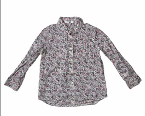Preowned- Gap Kids Long Sleeved Button Front Floral Shirt Girls (Size S/6-7) - Picture 1 of 7
