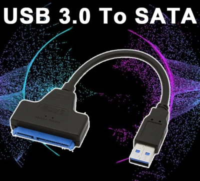 USB 3.0 zu SATA Adapter Kabel mit UASP Support für HDD SSD Festplatten 2.5 Zoll - Bild 1 von 4