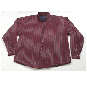 Wrangler Burgundy Red Long Sleeve Cotton Man's Dress Shirt Extra Large XL L15 - Picture 1 of 4