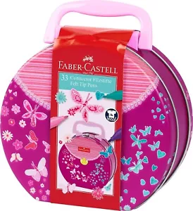 Faber-Castell Connector Pens Handbag Tin Of 33 Gift Set - Picture 1 of 4