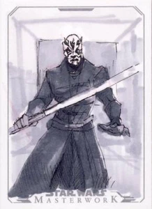 2015 Star Wars Masterwork Sketch Card Zuno Darth Maul - Picture 1 of 1