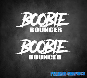 (2) Boobie Bouncer Decal Sticker Vinyl car truck suv 4x4 off road mud dirt 5"