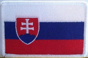 SLOVAKIA Flag Patch With Hook Adhesive Fastener Military Emblem #14 - Picture 1 of 2
