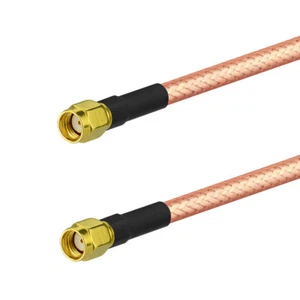 5-pcs RP-SMA Male to RP-SMA Male RG400 Coaxial Pigtail Cable 6 feet - Picture 1 of 2