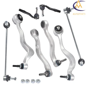 8Pcs For BMW Series Rearward & Forward Control Arms Tie Rods Sway Bar Link Kit - Picture 1 of 12