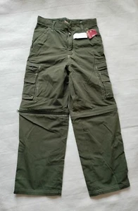 Faded Glory Military Green Convertible Cargo Pants Boys 12 Adjustable waist - Picture 1 of 4
