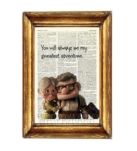 UP PRINT POSTER PICTURE PHOTO DICTIONARY WALL ART DISNEY CARL AND ELLIE - Picture 1 of 1