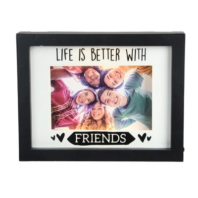 Northlight LED Lighted Life Is Better With Friends Matted Picture Frame  4" x 6" - Image 1 of 4