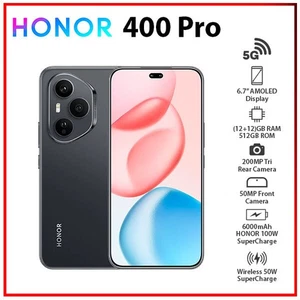 Honor 400 Pro 5G BLACK 12GB+512GB Dual SIM Unlocked Android Cell Phone New - Picture 1 of 6