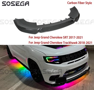 适用于吉普大切诺基 SRT/Trackhawk 17-21丨碳纤维 V5 前保险杠唇部套件 — 第 1/4 张图片