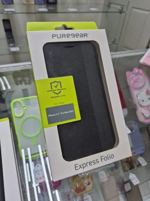 Funda tipo folio PureGear Express para Apple iPhone 14 Pro Max negra, nueva en caja Foto 1 de 4