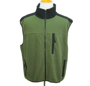 New Green Fleece Vest Jacket Men's (Size XL) Sleeveless 3 Zipper Pockets Outdoor - Picture 1 of 4