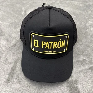 Gorra John Hatter & Co El Patrón Negra Camionero Ajustable Snapback Gorra Nueva con Etiquetas - Imagen 1 de 7