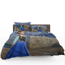 Princess Anna in Disney Frozen Movie Quilt Duvet Cover Set Pillowcase Bedclothes